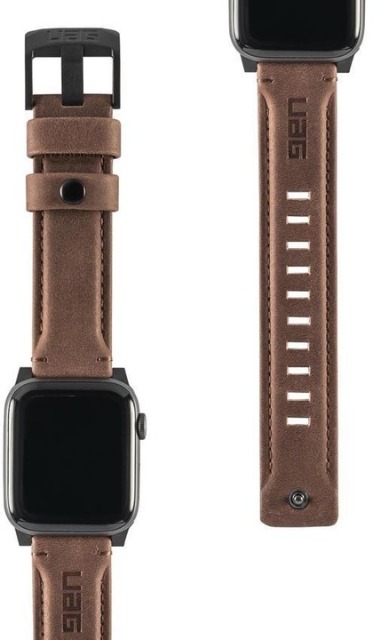 UAG Leather Strap - Apple Watch 44/42 mm, hnědá_1278677312