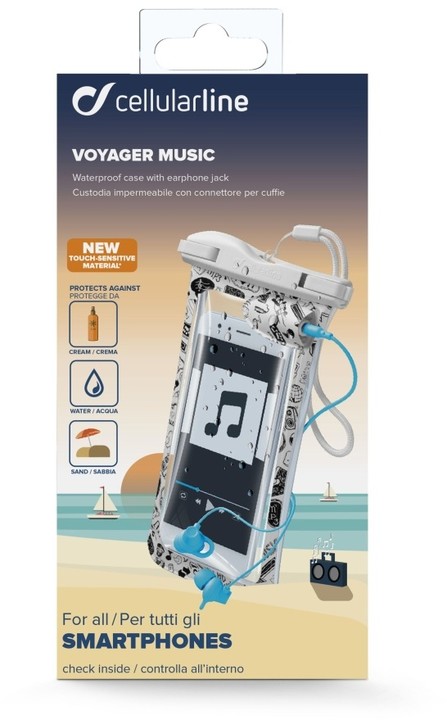CellularLine voděodolné pouzdro VOYAGER MUSIC pro mobilní telefony do 6,3&quot; s 3,5 mm konektorem_1710883470
