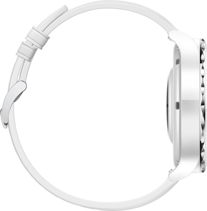 Huawei Watch GT 3 Pro 43 mm, Silver Bezel White Ceramic Case, White Leather Strap_553671797