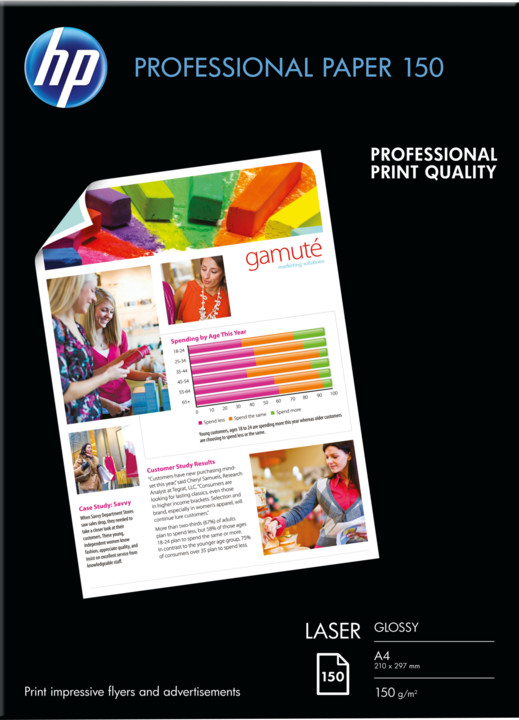 HP Professional Laser Photo Paper, A4, 150 g/m2, 150 listů