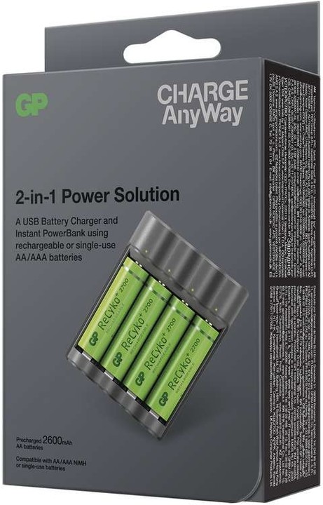 GP Charge AnyWay 2v1 + 4x AA ReCyko + funkce powerbanky_1272120759