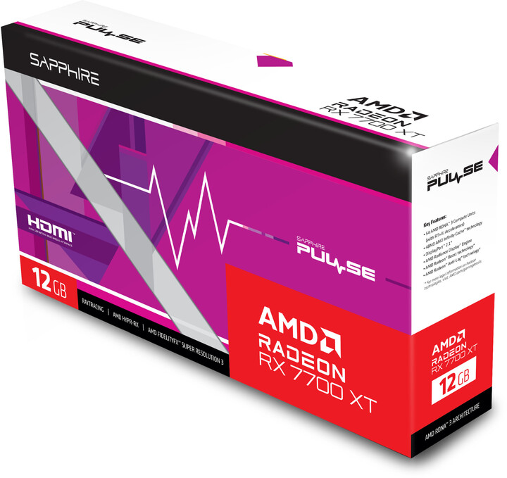 Sapphire PULSE AMD Radeon™ RX 7700 XT GAMING 12GB, 12GB GDDR6_359807627