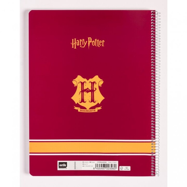 Zápisník Harry Potter - Gryffindor, čtverečkovaný, kroužková vazba, A4_1315662290