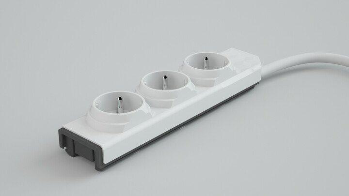 PowerCube modulární zásuvkový systém PowerStrip Modular, 3 zásuvky, 1m, bílá_1409786189