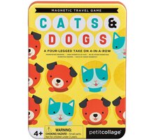 Desková hra Petit Collage - Kočky a psi, piškvorky, magnetické_1147543762