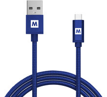 MAX MUC2100BL kabel micro USB 2.0 opletený, 1m, modrá_2031309847
