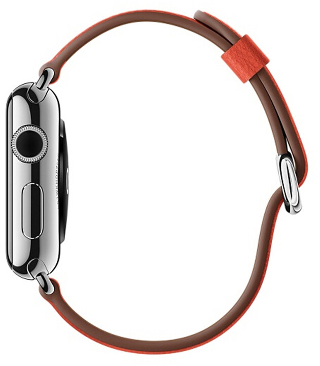 MAX kožený řemínek MAS48 pro Apple Watch, 42/44mm, červená_127388422