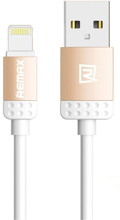 Remax Lovely datový kabel s lightning pro iPhone 5/6, 1m, oranžová_1514750836