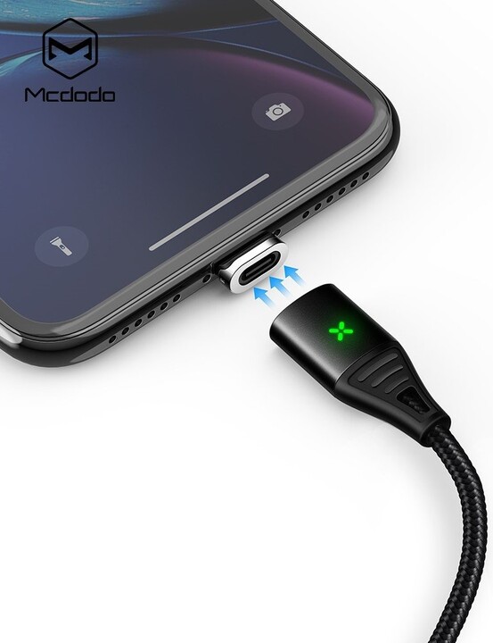 Mcdodo kabel Storm Series USB - Lightning, magnetický, M/M, černá_1060394714