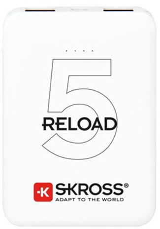 SKROSS powerbanka Reload 5, 5000mAh, 2x 2A výstup, microUSB kabel, bílá_799770804