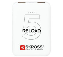 SKROSS powerbanka Reload 5, 5000mAh, 2x 2A výstup, microUSB kabel, bílá_799770804