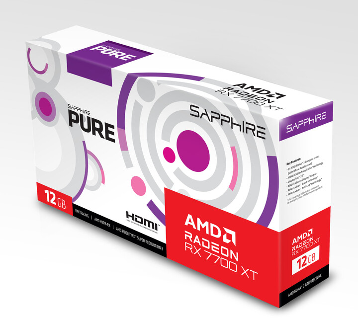 Sapphire PURE AMD Radeon™ RX 7700 XT GAMING OC 12GB, 12GB GDDR6_1114694144