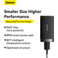 Baseus rychlonabíjecí adaptér GaN5 Pro, 2x USB-C, USB-A, 65W, černá_1313588287