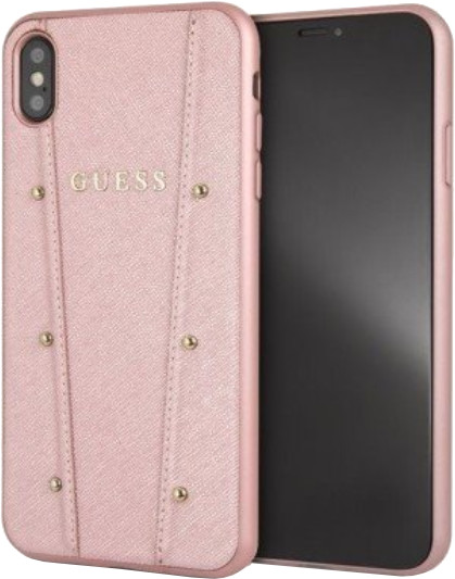 GUESS Kaia Hard Case PU pro iPhone X, růžovo zlaté_1997619071