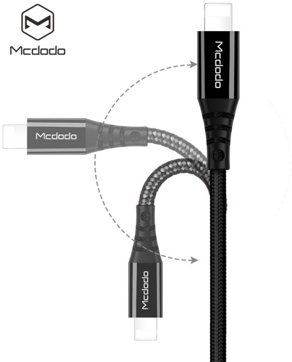 Mcdodo Flash datový kabel Lightning, 1,8m, černá_1853036588