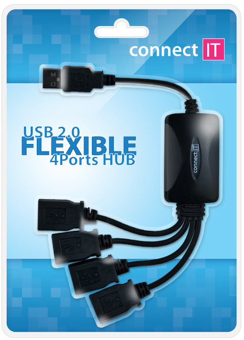 CONNECT IT CI-50 USB 2.0 hub FLEXIBLE se 4 porty_2070384923