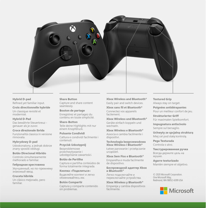 Xbox Series Bezdrátový ovladač, Carbon Black_1537527039