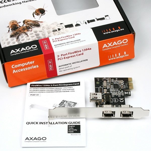AXAGON PCEF-X1 PCI-Express adapter 2+1x 1394a FireWire_1776374489