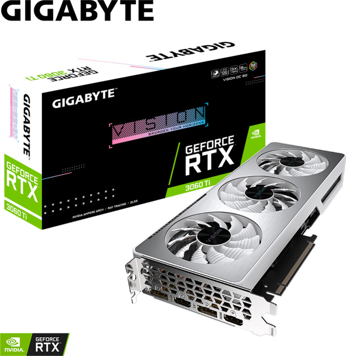 GIGABYTE GeForce RTX 3060 Ti VISION OC 8G (rev. 2.0), LHR, 8GB GDDR6_898527819