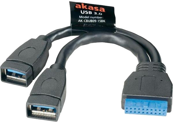 Akasa USB 3.0, interní USB kabel, 15cm_1959231246