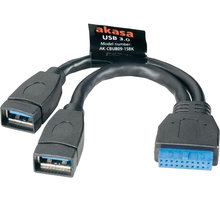 Akasa USB 3.0, interní USB kabel, 15cm_1959231246