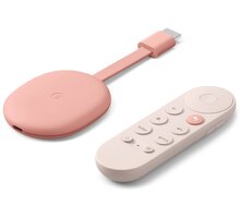 Google Chromecast 4 s Google TV 4K, růžová GA01920-IT