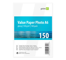 PRINT IT Value Paper Photo A6 150 g/m2 Glossy 100ks_2077236324