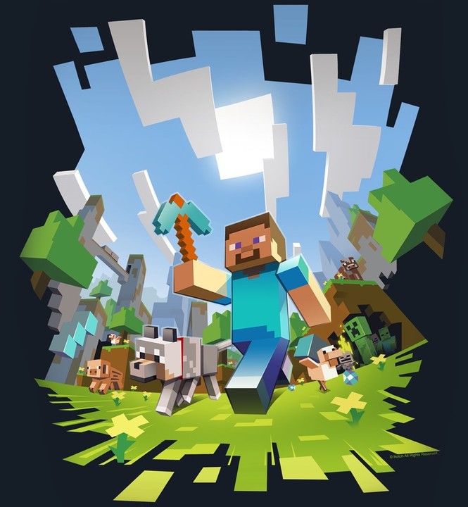 Tričko Minecraft Adventure Premium, modré (US XL / EU XXL)_570946649