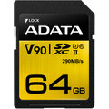 ADATA SDXC Premier One 64GB 290/260MB/s UHS-II U3 O2 TV HBO a Sport Pack na dva měsíce