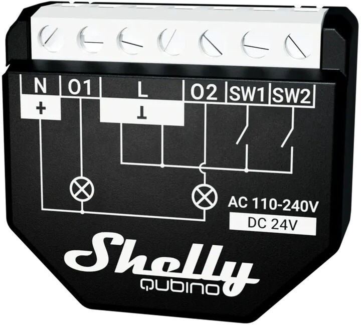 Shelly Wave 2PM, spínací modul, Z-Wave_943697547