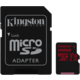 Kingston Micro SDXC Canvas React 128GB 100MB/s UHS-I U3 + SD adaptér