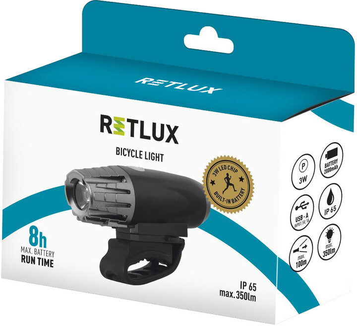 Retlux svítilna na kolo RPL 97, přední, 350lm_653676808