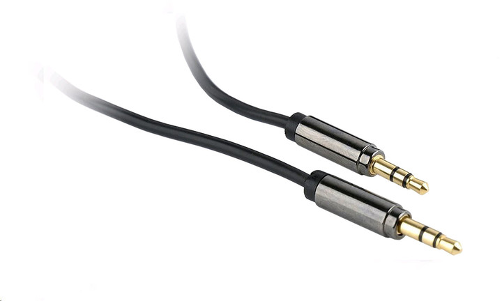 Gembird CABLEXPERT kabel přípojný jack 3,5mm M/M, PREMIUM QUALITY, 1m, pozlacený