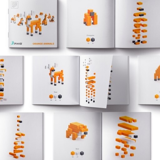 PIXIO Orange Animals magnetická stavebnice_1845466970
