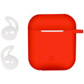 CELLY ochranné pouzdro na sluchátka Airpod Aircase + sportovní nástavce do uší, červená_1022120486