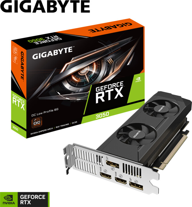 GIGABYTE GeForce RTX 3050 OC Low Profile 6G, 6GB GDDR6_564793557