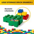 Úložný box LEGO, 2 šuplíky, velký (8), tmavě zelená_1739654430