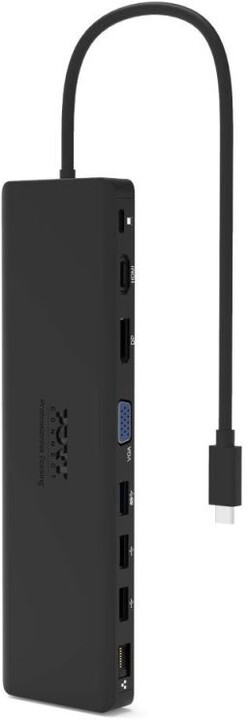 PORT CONNECT Dokovací stanice 11v1, 1x4K, RJ45,HDMI,Display Port,VGA,USB-C 100W, 4xUSB-A,micro/SD_1247006868