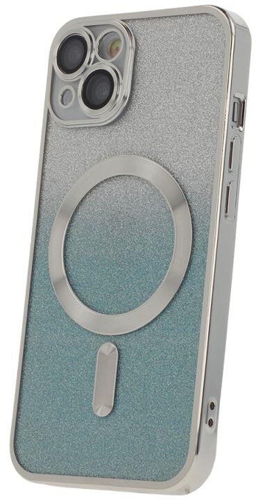 C.P.A. silikonové TPU pouzdro Mag Glitter Chrome pro iPhone 14 Plus, stříbrná_1242539546