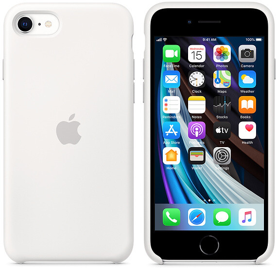 Apple silikonový kryt na iPhone SE (2020), bílá