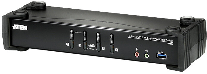 ATEN KVM switch CS-1924, 4-Port USB 3.0 4K DisplayPort (4K,USB 3.1 Gen 1)_1662827242