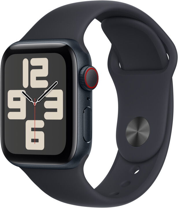 Apple Watch SE 2023, Cellular, 40mm, Midnight, Midnight Sport Band - M/L_1647834636