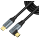 AKASA nabíjecí kabel USB-C, 90°, PD 100W, černá_495859904