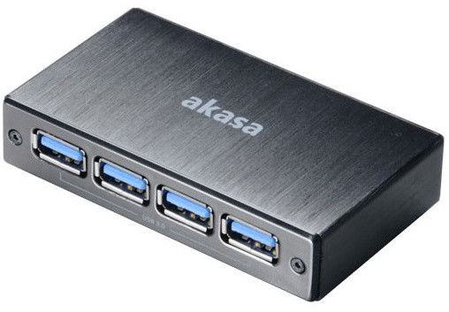 Akasa Connect 4SV, USB Hub 4x, hliník, černá_272725463