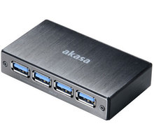 Akasa Connect 4SV, USB Hub 4x, hliník, černá_272725463