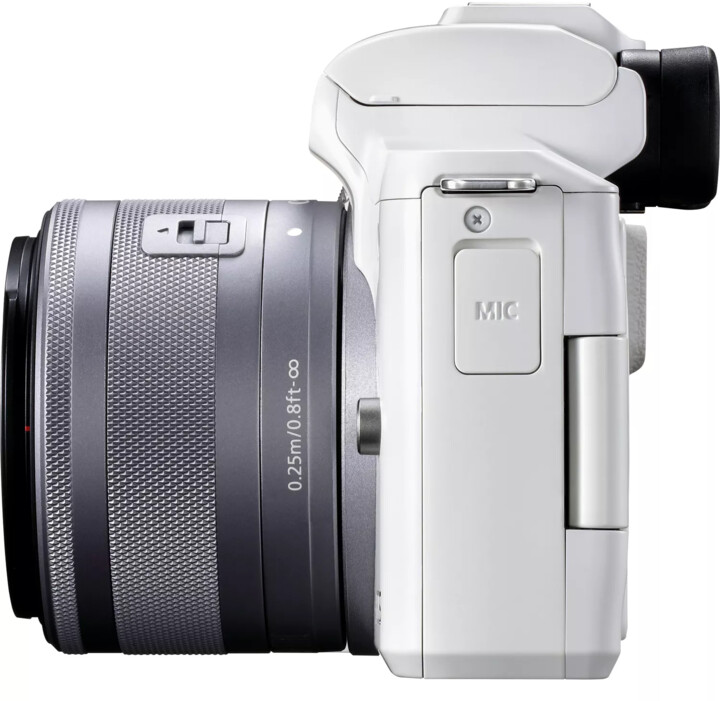 Canon EOS M50 Mark II, bílá + EF-M 15-45mm IS STM