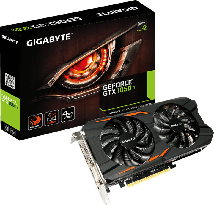 GIGABYTE GeForce GTX 1050 Ti Windforce OC 4G, 4GB GDDR5_1610622509