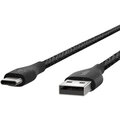 Belkin kabel DuraTek USB-A - USB-C, M/M, opletený, s řemínekm, 1.2m, černá_1247605515