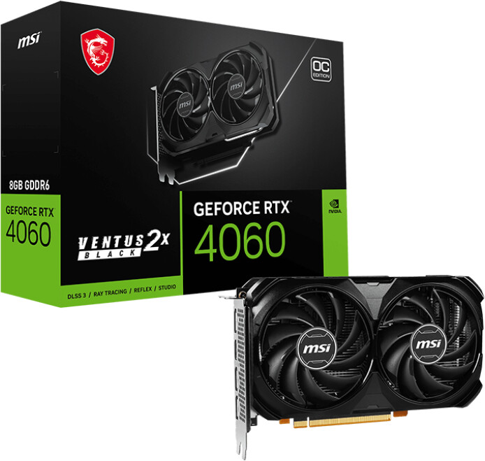 MSI GeForce RTX 4060 VENTUS 2X BLACK 8G OC, 8GB GDDR6_340523698