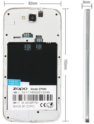 ZOPO ZP990+ - 32GB/2GB, bílá_1787042549